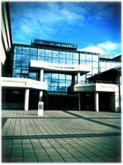 Outside the National Archives at Kew